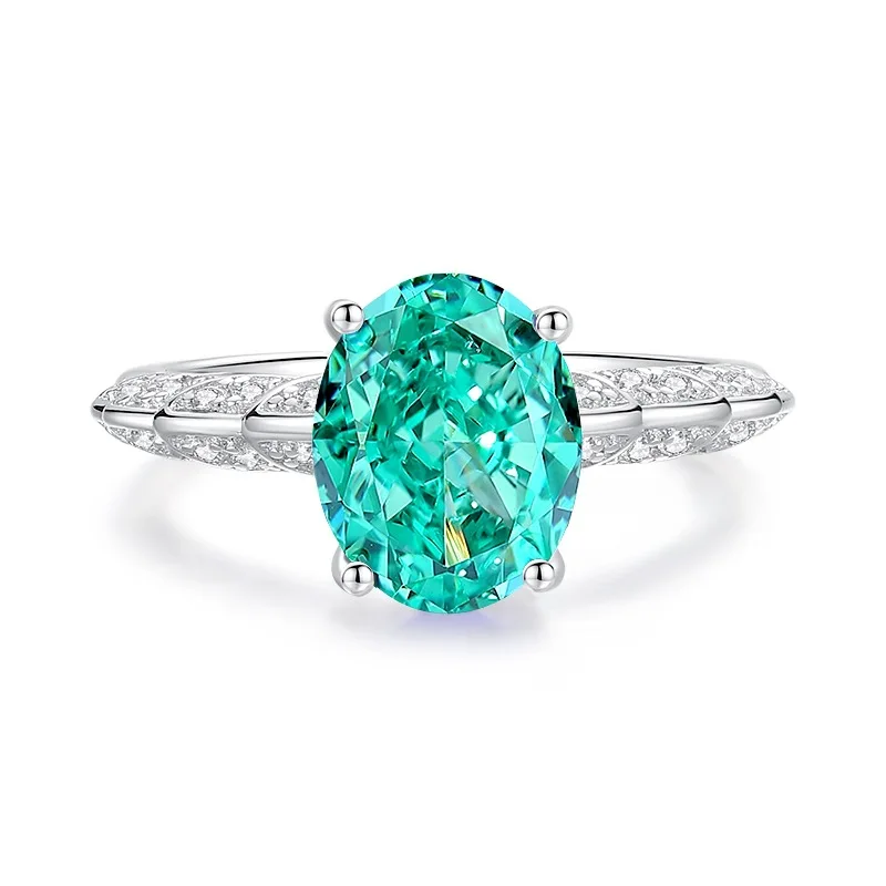 Oval Ring for Women 925 Sterling Silver Paved Four Prong Engagement Wedding Ring Luxury Green Gemstone Fine Jewelry Gift
Oval Ring for Women 925 Sterling Silver Paved Four Prong Engagement Wedding Ring Luxury Green Gemstone Fine Jewelry Gift 