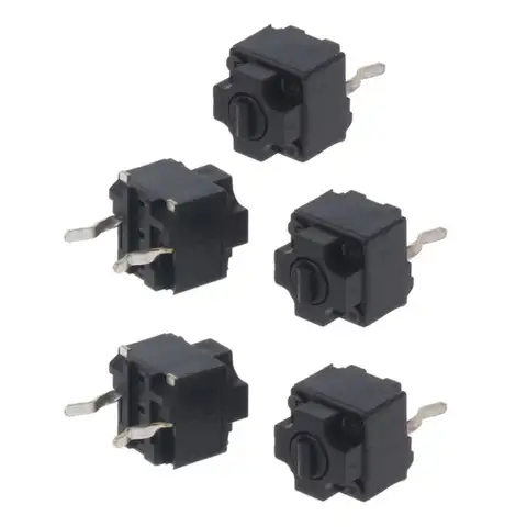 5Pcs Original Mouse Square Micro Switch Button EVQP0E07K Baolei Shark IE4.0 Black Spots 6x6x7.45 85DD