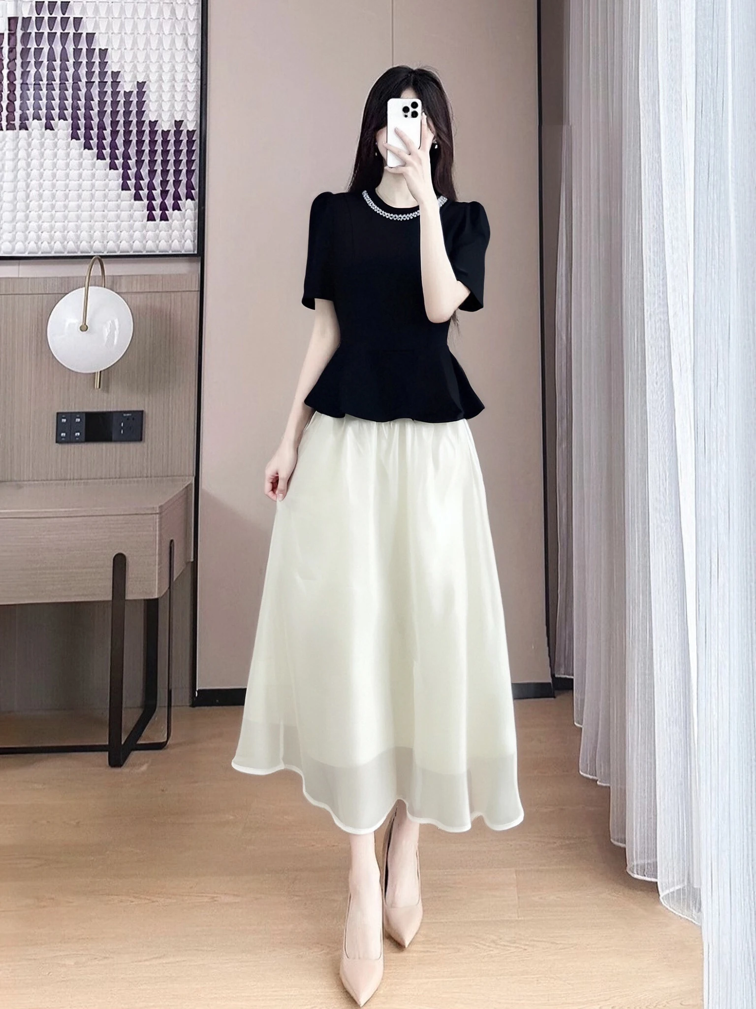 Elegant Fashion Set 2026 Summer New Style Polished Top Half Skirt Two Piece Set Polyester Fiber Long Sleeve round Neck Overhead
Elegant Fashion Set 2026 Summer New Style Polished Top Half Skirt Two Piece Set Polyester Fiber Long Sleeve round Neck Overhead