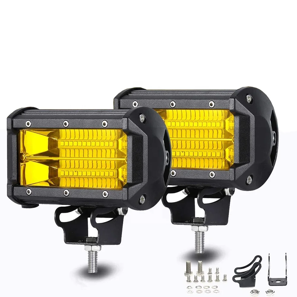 5 Inch 72W Led Flood Beam Off Road Pod Lights Yellow Driving Fog Work Light Lamps
5 Inch 72W Led Flood Beam Off Road Pod Lights Yellow Driving Fog Work Light Lamps