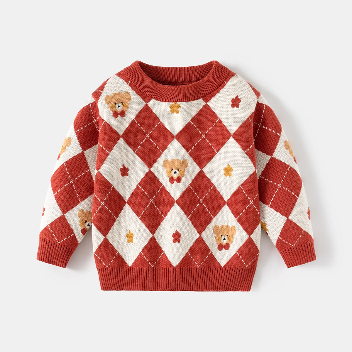 Boys Sweater Fall and Winter 2024 New Bear Plaid Knit Sweater Boys Cute Fashion Sweater
Boys Sweater Fall and Winter 2024 New Bear Plaid Knit Sweater Boys Cute Fashion Sweater