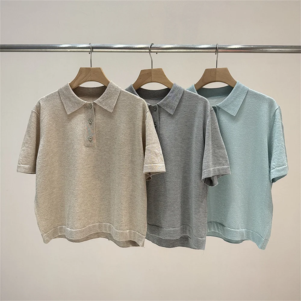 Women's T-Shirts and Polos Collar Top Loose Summer Versatile Simple Women's Clothing
Women's T-Shirts and Polos Collar Top Loose Summer Versatile Simple Women's Clothing