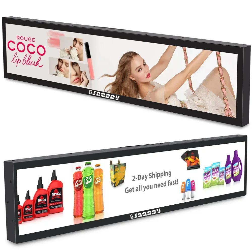 24 inch Shelf edge digital lcd display stretched bar ultra wide screen for supermarket advertisement
24 inch Shelf edge digital lcd display stretched bar ultra wide screen for supermarket advertisement
