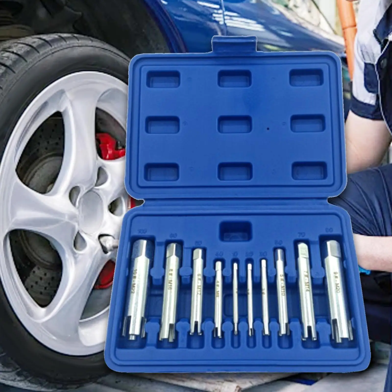 10Pcs Tap Stripped Screw Remover Kit for Automotive Multipurpose Removing Hand Tool Anti Rust Alloy Steel with Storage Box
10Pcs Tap Stripped Screw Remover Kit for Automotive Multipurpose Removing Hand Tool Anti Rust Alloy Steel with Storage Box