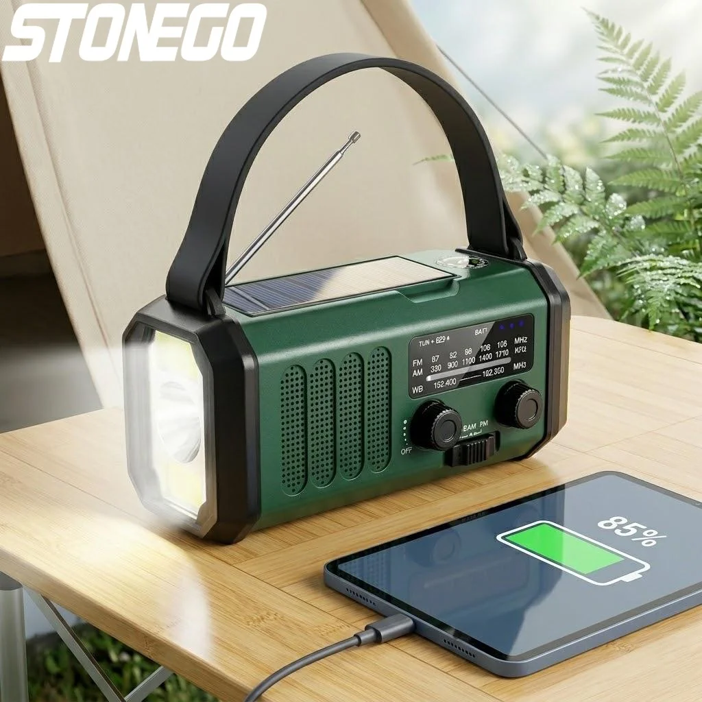 10000mAh Solar Powered Emergency Radio AM FM Weather Alert USB C Charger Flashlight SOS Alarm Portable Survival Gear
10000mAh Solar Powered Emergency Radio AM FM Weather Alert USB C Charger Flashlight SOS Alarm Portable Survival Gear
