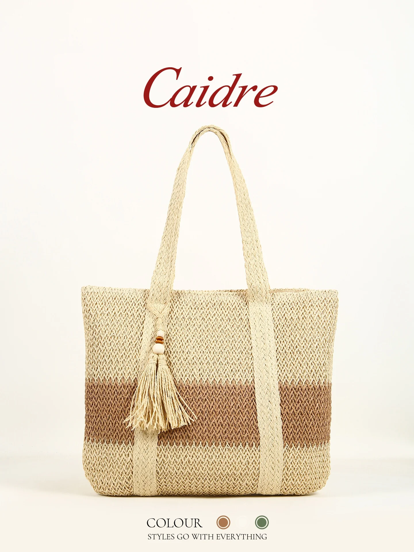 Caidre Large Capacity Straw Woven Bucket Bag Women's Summer Beach Vacation Handheld Single Shoulder Commuter Tote Bag
Caidre Large Capacity Straw Woven Bucket Bag Women's Summer Beach Vacation Handheld Single Shoulder Commuter Tote Bag