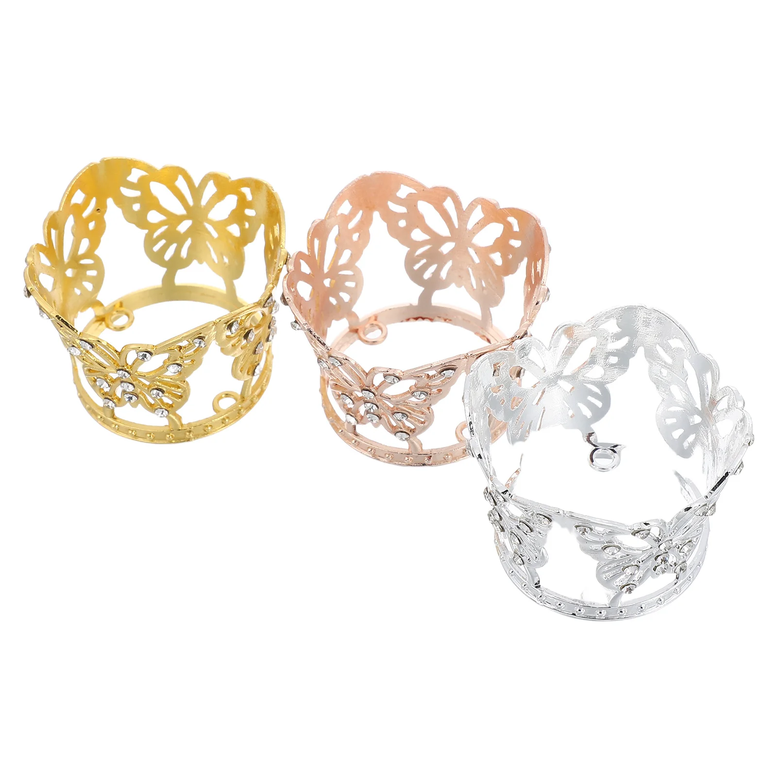 3Pcs Mini Alloy Rhinestone Butterfly Crowns Elegant Cake Bouquet Decorations Birthday Wedding Celebration Cake Toppers 
3Pcs Mini Alloy Rhinestone Butterfly Crowns Elegant Cake Bouquet Decorations Birthday Wedding Celebration Cake Toppers