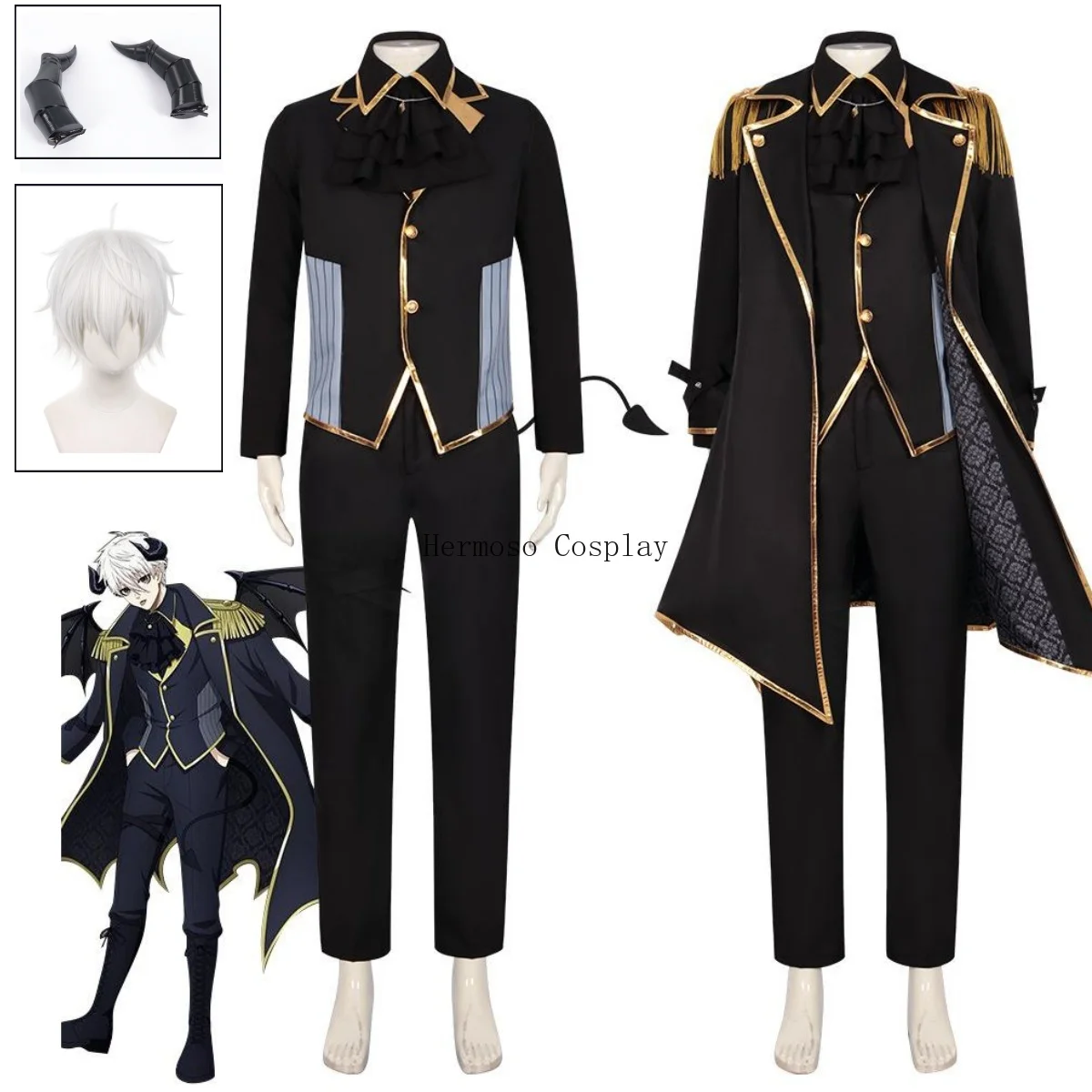 Anime Blue Lock Angel and Devil Nagi Cosplay Costume Black Uniform Halloween Christmas Party Clothes Props Full Set Wig Horns
Anime Blue Lock Angel and Devil Nagi Cosplay Costume Black Uniform Halloween Christmas Party Clothes Props Full Set Wig Horns