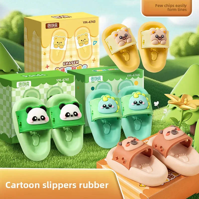 8Pcs Slipper Shape Erasers, Capybara PandaThemed Multi-Color Cartoon Design, No-Residue, Ideal For School And Office Use
8Pcs Slipper Shape Erasers, Capybara PandaThemed Multi-Color Cartoon Design, No-Residue, Ideal For School And Office Use