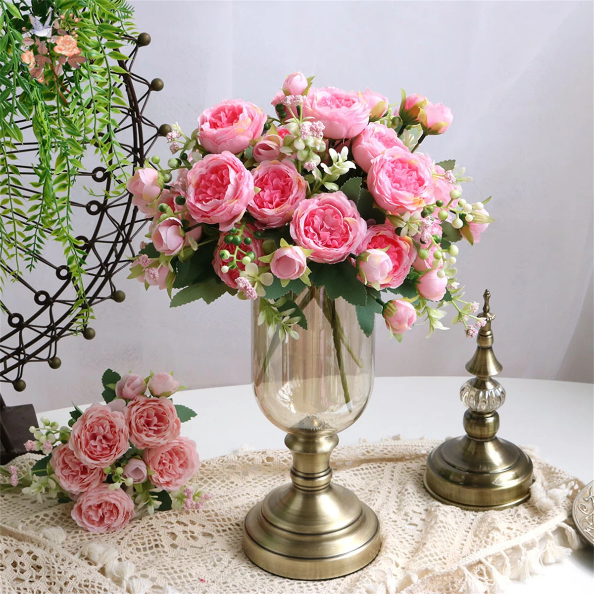 Artificial 5 Head Persian Rose Bouquet Fake Plant Peony Flowers Wedding Valentines Day Gift Dining Table Home Bedroom Decoration
Artificial 5 Head Persian Rose Bouquet Fake Plant Peony Flowers Wedding Valentines Day Gift Dining Table Home Bedroom Decoration