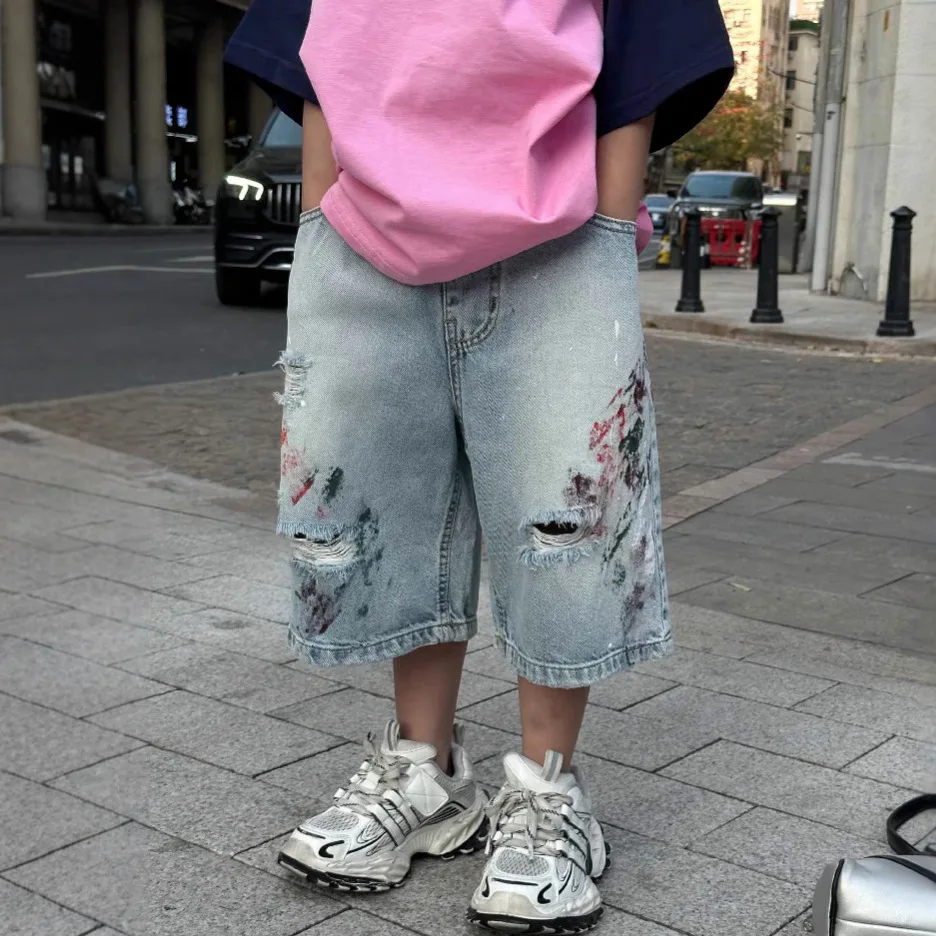 Denim Pants Korean Fashion 2025 Summer New All-match Casual Loose Denim Shorts Trendy Cool Kids Clothes
Denim Pants Korean Fashion 2025 Summer New All-match Casual Loose Denim Shorts Trendy Cool Kids Clothes