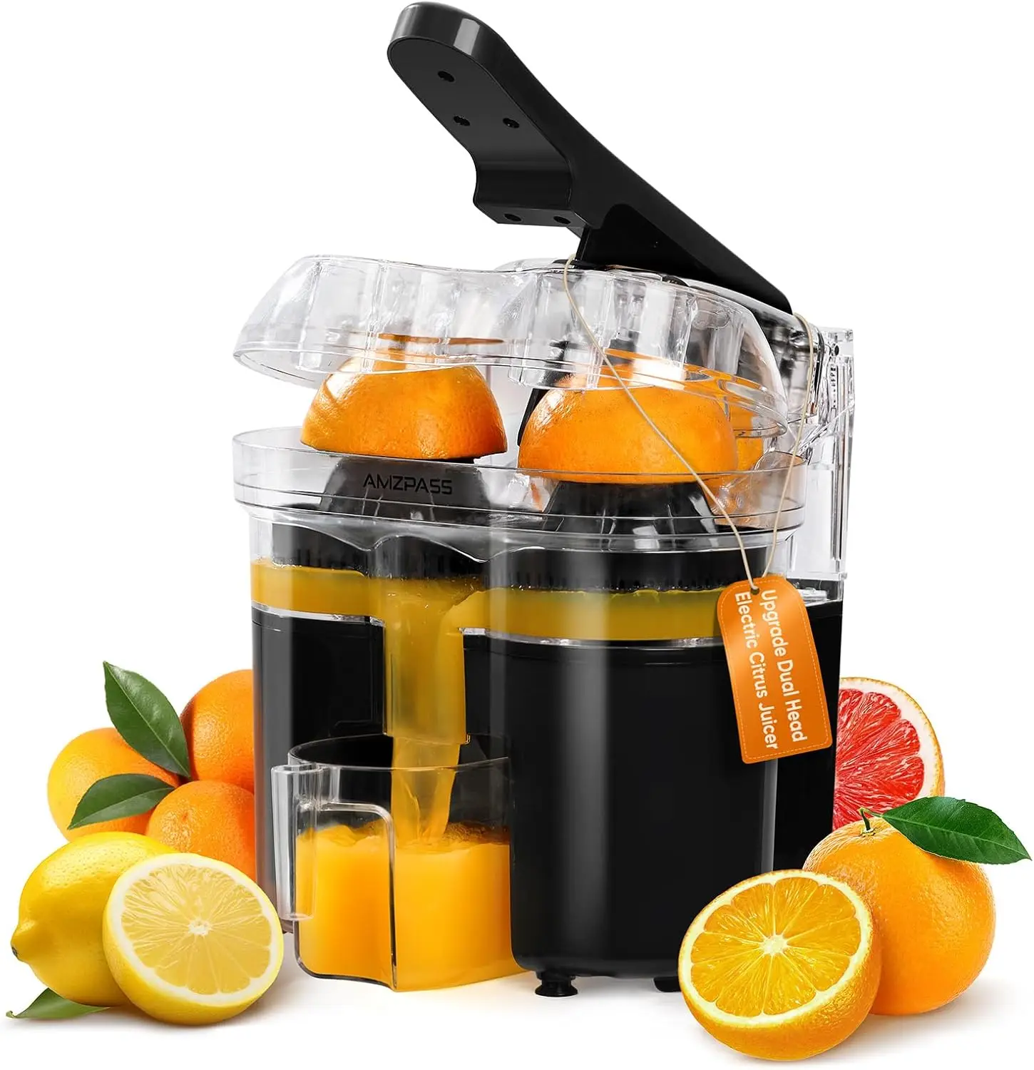 Electric Orange Juicer, Dual-Head Citrus Juicer Squeezer, Built-in Cutter, Electric Juicer Machine for Orange, Lemon and Grapefr
Electric Orange Juicer, Dual-Head Citrus Juicer Squeezer, Built-in Cutter, Electric Juicer Machine for Orange, Lemon and Grapefr