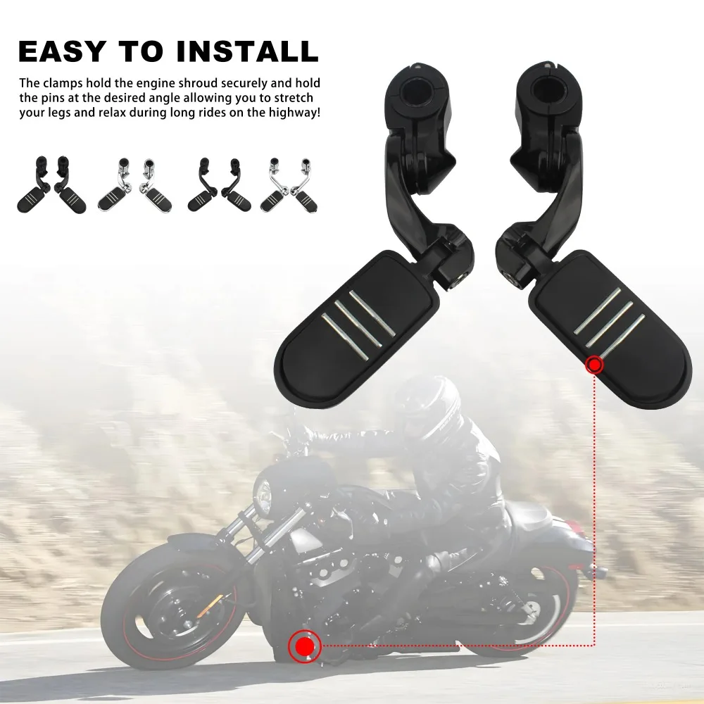 Machined Aluminum Universal Motorcycle Footpegs for Dirt Bike, Motocross & Adventure Touring
Machined Aluminum Universal Motorcycle Footpegs for Dirt Bike, Motocross & Adventure Touring