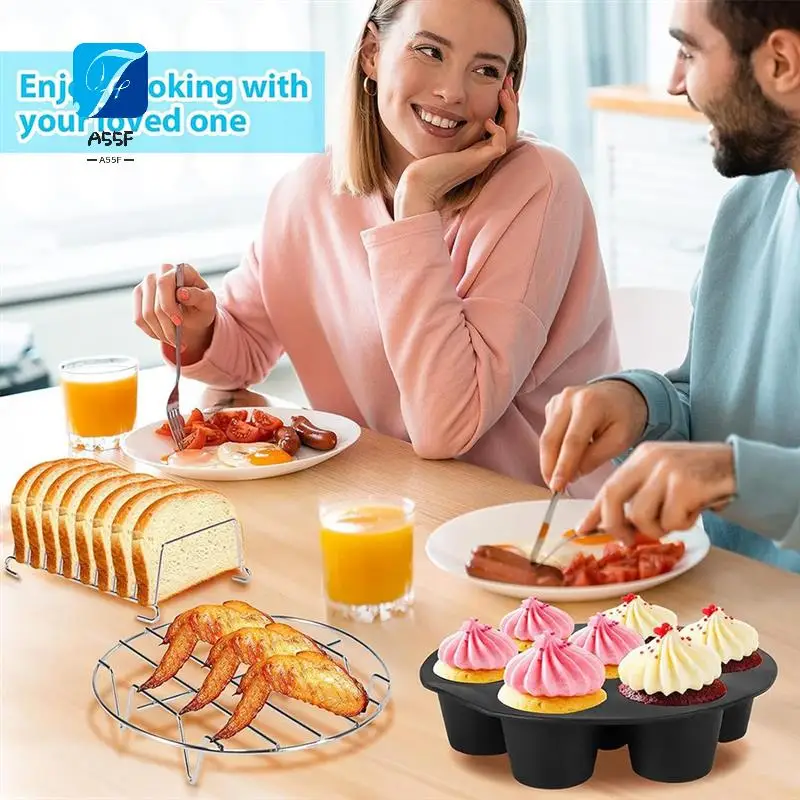 A55F-Airfryer Accessory Set Stainless Steel Reusable Air Fryer Accessories XXL For Fryers Over 4.6 Litres
A55F-Airfryer Accessory Set Stainless Steel Reusable Air Fryer Accessories XXL For Fryers Over 4.6 Litres