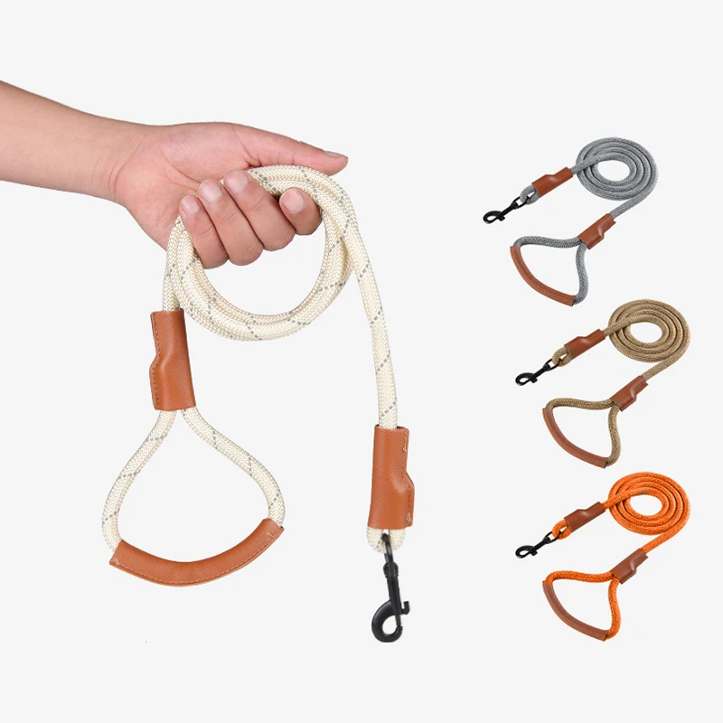 150cm Adjustable Strong Nylon Pet Leash Portable Training Reflective Traction Dog Harness with Soft Leather Handle Collar Perro
150cm Adjustable Strong Nylon Pet Leash Portable Training Reflective Traction Dog Harness with Soft Leather Handle Collar Perro