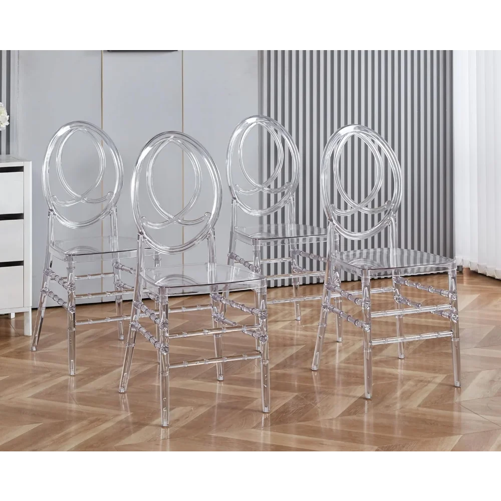 Clear Acrylic Chiavari Chairs, Modern Dining Chairs Set of 4, Accent Event Ghost Chairs for Wedding Party Event Reception
Clear Acrylic Chiavari Chairs, Modern Dining Chairs Set of 4, Accent Event Ghost Chairs for Wedding Party Event Reception
