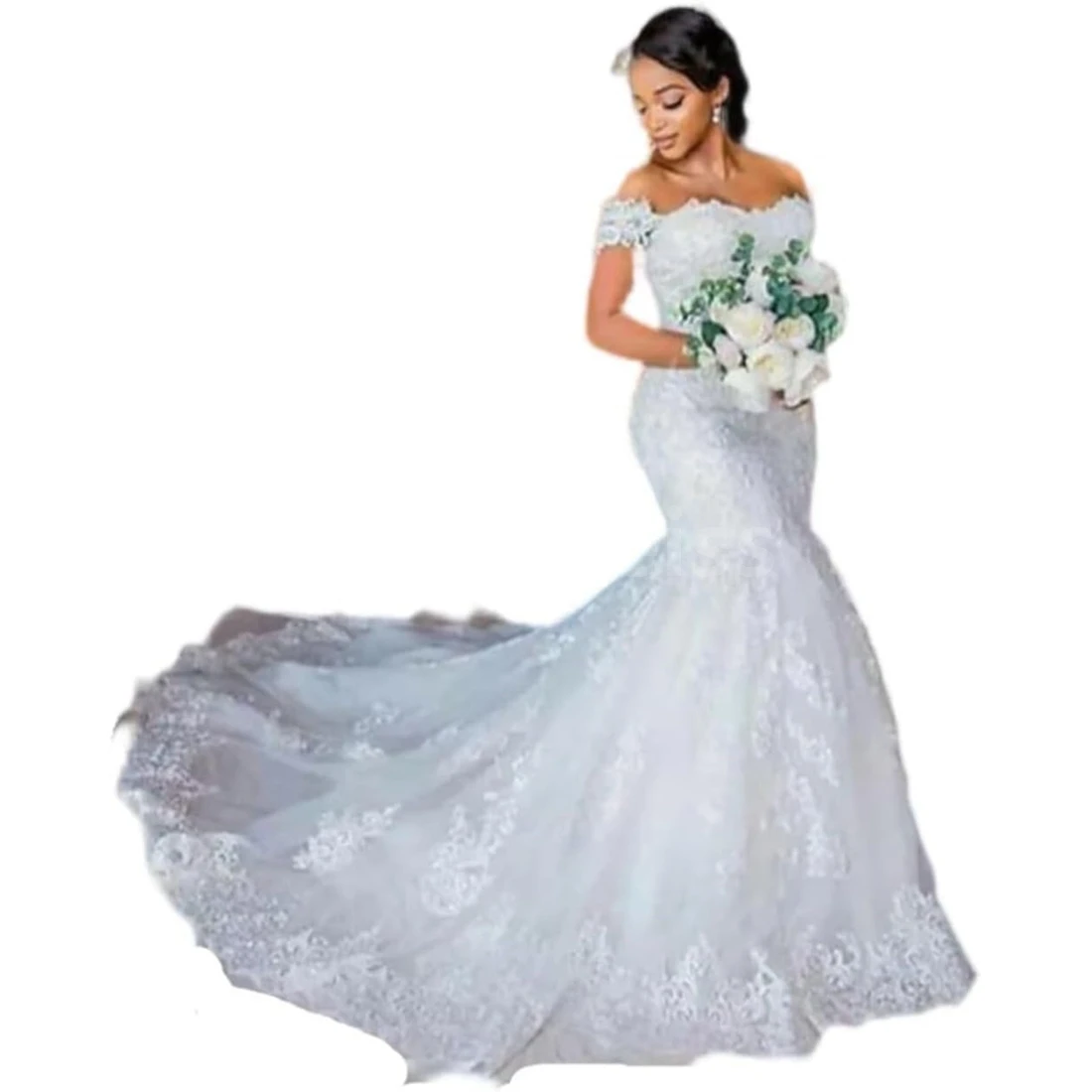 Elegant Sleeveless Lace Sweetheart Mermaid Wedding Dress with Sweep Train for Bride Customized
Elegant Sleeveless Lace Sweetheart Mermaid Wedding Dress with Sweep Train for Bride Customized