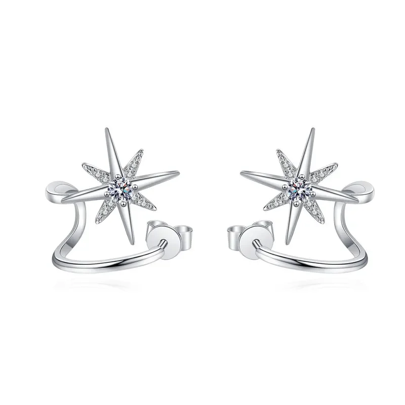 Sterling Silver Platinum Total 0.6 Carat Diamond Test Past D Color South Africal Moissanite Hexagram Snowflake Stud Earrings
Sterling Silver Platinum Total 0.6 Carat Diamond Test Past D Color South Africal Moissanite Hexagram Snowflake Stud Earrings