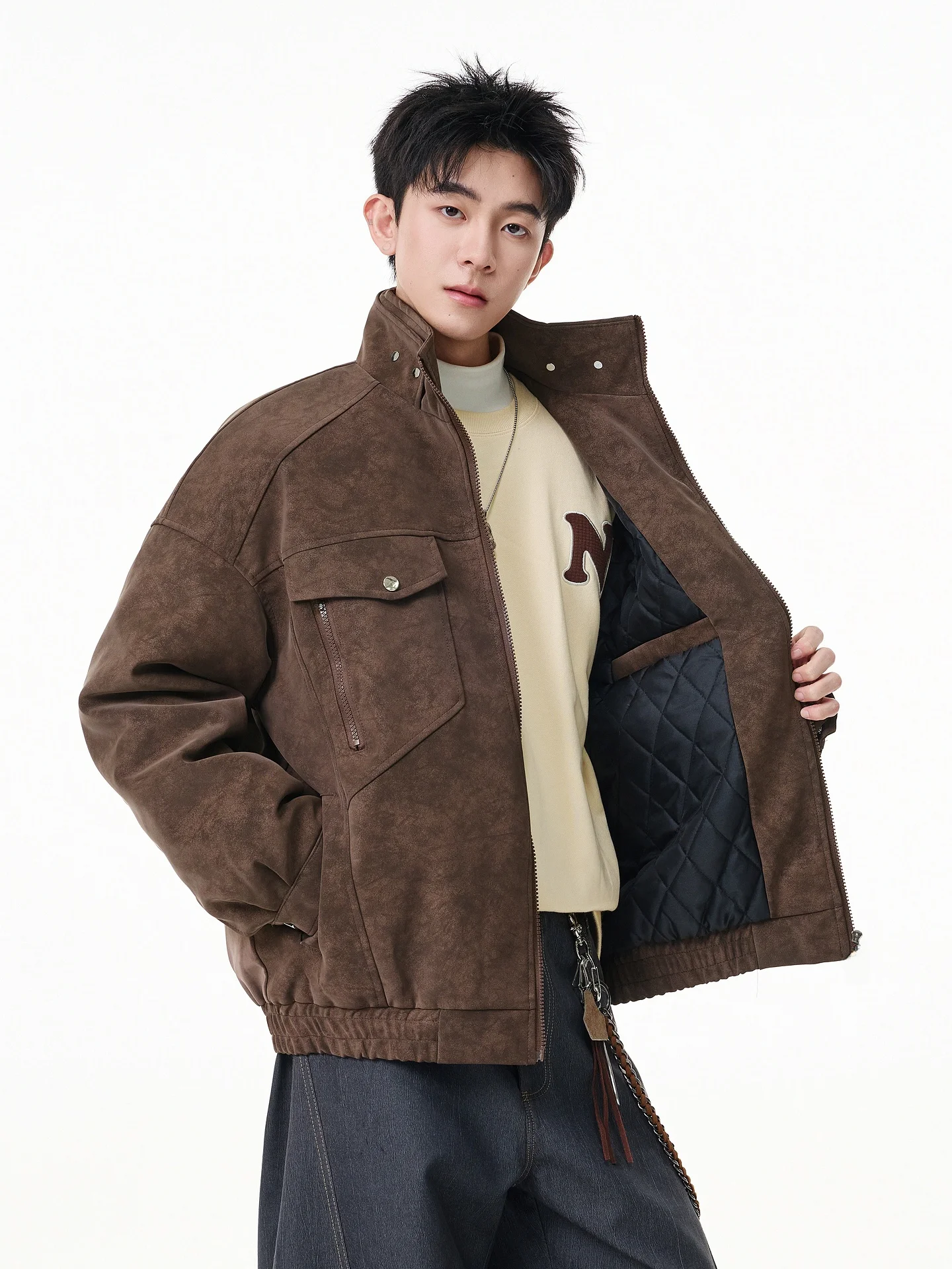 Thiened Retro American Dyeing Cotton Jaet Men's Trendy Loose PU Leather Warm Cotton Coat Motorcycle Clothes Teenager Casual
Thiened Retro American Dyeing Cotton Jaet Men's Trendy Loose PU Leather Warm Cotton Coat Motorcycle Clothes Teenager Casual