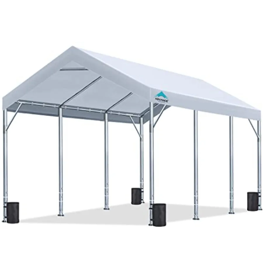 Garage carport shelter for cars and boats, heavy-duty polyethylene fabric, gray, adjustable peak height 9.511 ft
Garage carport shelter for cars and boats, heavy-duty polyethylene fabric, gray, adjustable peak height 9.511 ft