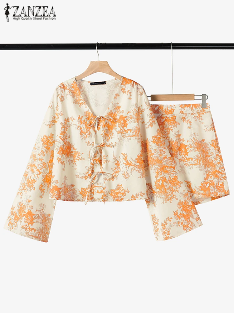 Vintage Printed Short Sets ZANZEA Fashion Long Sleeve Tops and Shorts Suit Women Lace-up Tracksuit Holiday Bohemian Chic Outfits
Vintage Printed Short Sets ZANZEA Fashion Long Sleeve Tops and Shorts Suit Women Lace-up Tracksuit Holiday Bohemian Chic Outfits