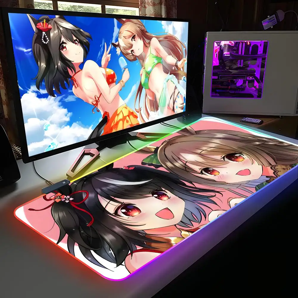 Коврик для мыши Anime Uma Musume Kitasan Black RGB, резиновый, для компьютера и ноутбука, официальный, игровой, киберспортивный, эстетичный, модный, роскошный коврик
Коврик для мыши Anime Uma Musume Kitasan Black RGB, резиновый, для компьютера и ноутбука, официальный, игровой, киберспортивный, эстетичный, модный, роскошный коврик
