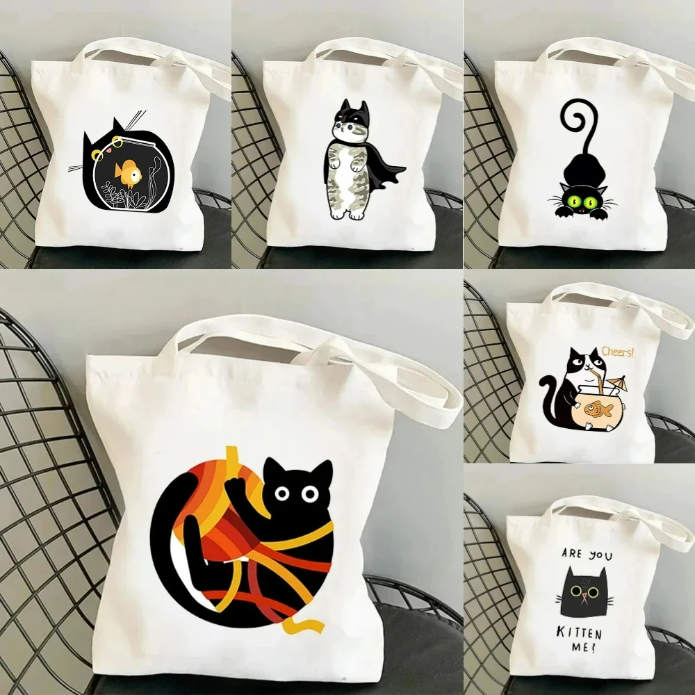 Life Is Better with Cats Black CatCanvas Tote Bag Women Cute Cat Shopping Bags Student Literary Book Shoulder Bag Handbag
Life Is Better with Cats Black CatCanvas Tote Bag Women Cute Cat Shopping Bags Student Literary Book Shoulder Bag Handbag