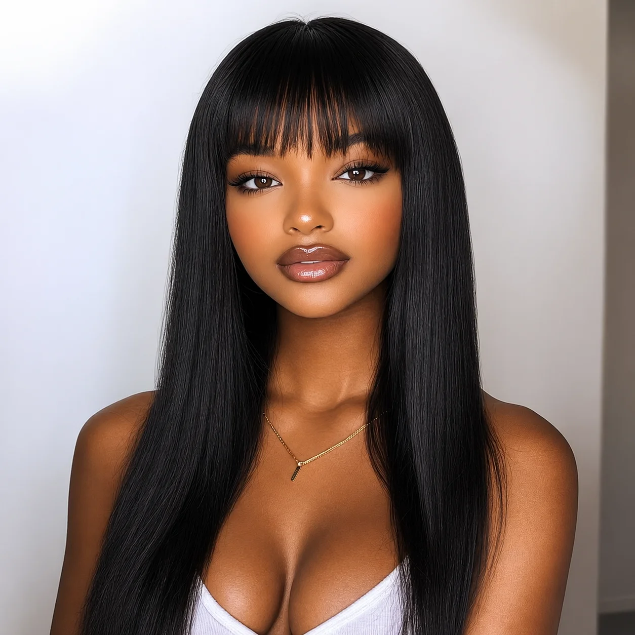 3x1 Middle Part Lace Wig Bone Straight Human Hair Wig With Bangs Cheap Wigs Full Machine Made Fringe Glueless Wigs for Women
3x1 Middle Part Lace Wig Bone Straight Human Hair Wig With Bangs Cheap Wigs Full Machine Made Fringe Glueless Wigs for Women