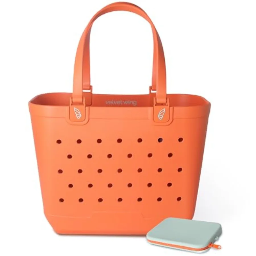 Large Rubber Beach Tote Bag - Waterproof Bag With Sand Proof Pouch For Beach Travel Pool 13.7" x 9.4" x 18.9
Large Rubber Beach Tote Bag - Waterproof Bag With Sand Proof Pouch For Beach Travel Pool 13.7" x 9.4" x 18.9