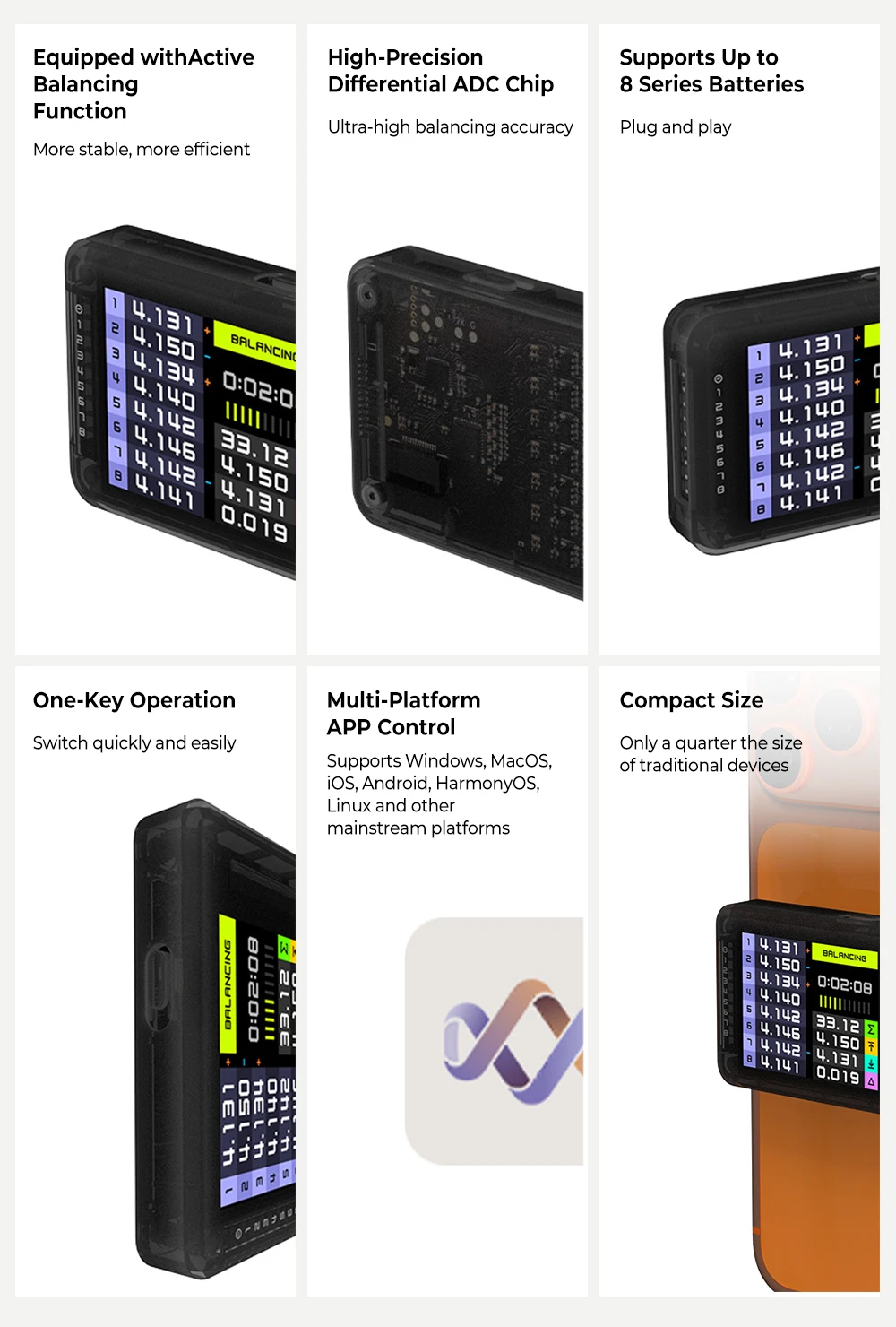 ISDT BL8 Smart Battery Display with Active Balance, Accurate Voltage, and APP Control
ISDT BL8 Smart Battery Display with Active Balance, Accurate Voltage, and APP Control