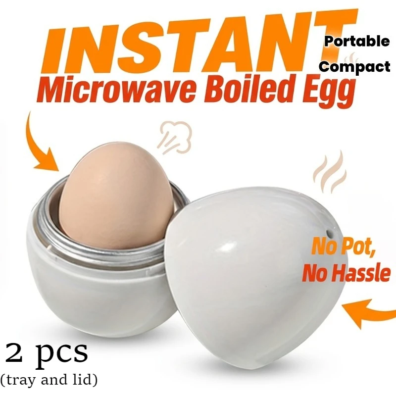 2 PCS (Tray + Lid) Food-Grade Safe Microwave Egg Cooker, Creative Egg Cups for Soft-Boiled and Hard-Boiled Eggs. Featuring a Compact Design for Quick Breakfast Preparation, it is Ideal for Fitness Enthusiasts, Office Use, Dormitories and Small Kitchens
2 PCS (Tray + Lid) Food-Grade Safe Microwave Egg Cooker, Creative Egg Cups for Soft-Boiled and Hard-Boiled Eggs. Featuring a Compact Design for Quick Breakfast Preparation, it is Ideal for Fitness Enthusiasts, Office Use, Dormitories and Small Kitchens