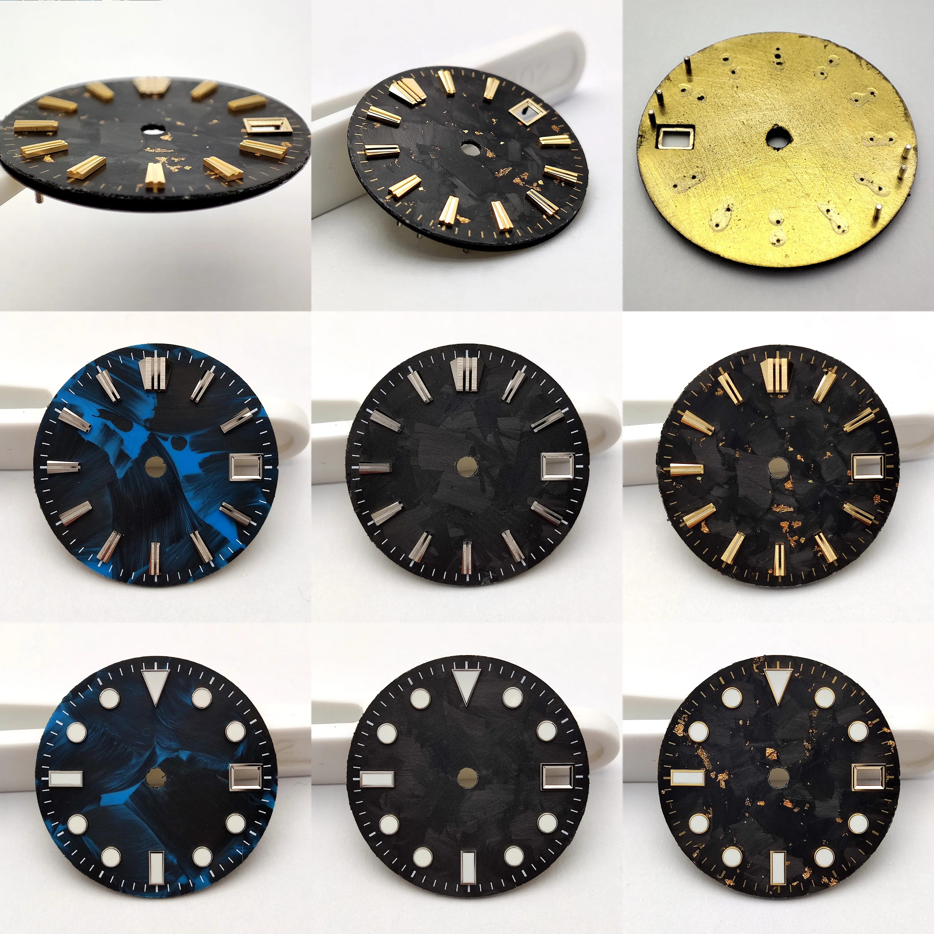 watch dial Men's watch accessories ice blue luminous dial Suitable for NH34 NH35 Movements Carbon fiber dial 28.5mm NH35 dial
watch dial Men's watch accessories ice blue luminous dial Suitable for NH34 NH35 Movements Carbon fiber dial 28.5mm NH35 dial