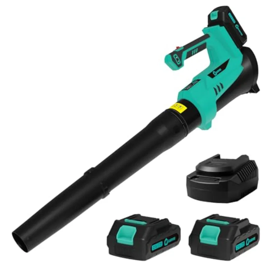 Cordless leaf blower for lawn care and patio use 21V lithium-ion black and gray 6-speed modes 40-min runtime lightweight with 2
Cordless leaf blower for lawn care and patio use 21V lithium-ion black and gray 6-speed modes 40-min runtime lightweight with 2