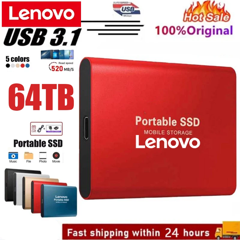 Внешний жесткий диск Lenovo Портативный SSD 1 ТБ 2 ТБ Внешний мобильный жесткий диск 32 ТБ USB 3.1/Type-C Твердотельные диски для ноутбуков MAC
Внешний жесткий диск Lenovo Портативный SSD 1 ТБ 2 ТБ Внешний мобильный жесткий диск 32 ТБ USB 3.1/Type-C Твердотельные диски для ноутбуков MAC