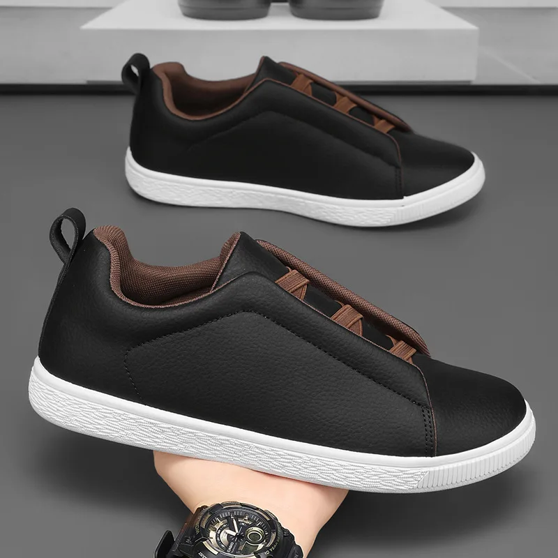 New Style Men's Elastic Band Board Shoes Fashion Comfortable Low Top White Men's Slip on Lazy Shoes Covers Casual Casual Shoes
New Style Men's Elastic Band Board Shoes Fashion Comfortable Low Top White Men's Slip on Lazy Shoes Covers Casual Casual Shoes