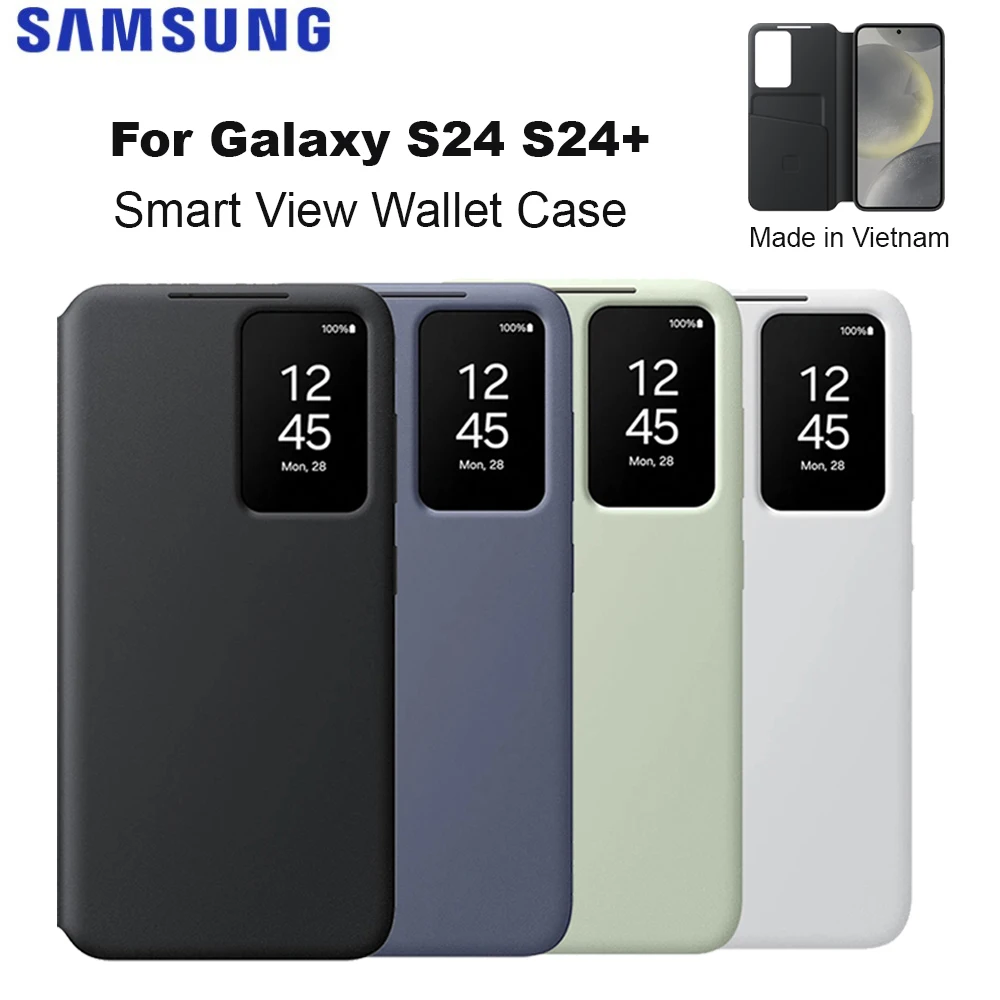 Original Smart View Wallet Smartphone Case for Samsung S24 S24+ S24 Plus 5G Smart View Flip Card Slot Viewing Window Phone Cover
Original Smart View Wallet Smartphone Case for Samsung S24 S24+ S24 Plus 5G Smart View Flip Card Slot Viewing Window Phone Cover