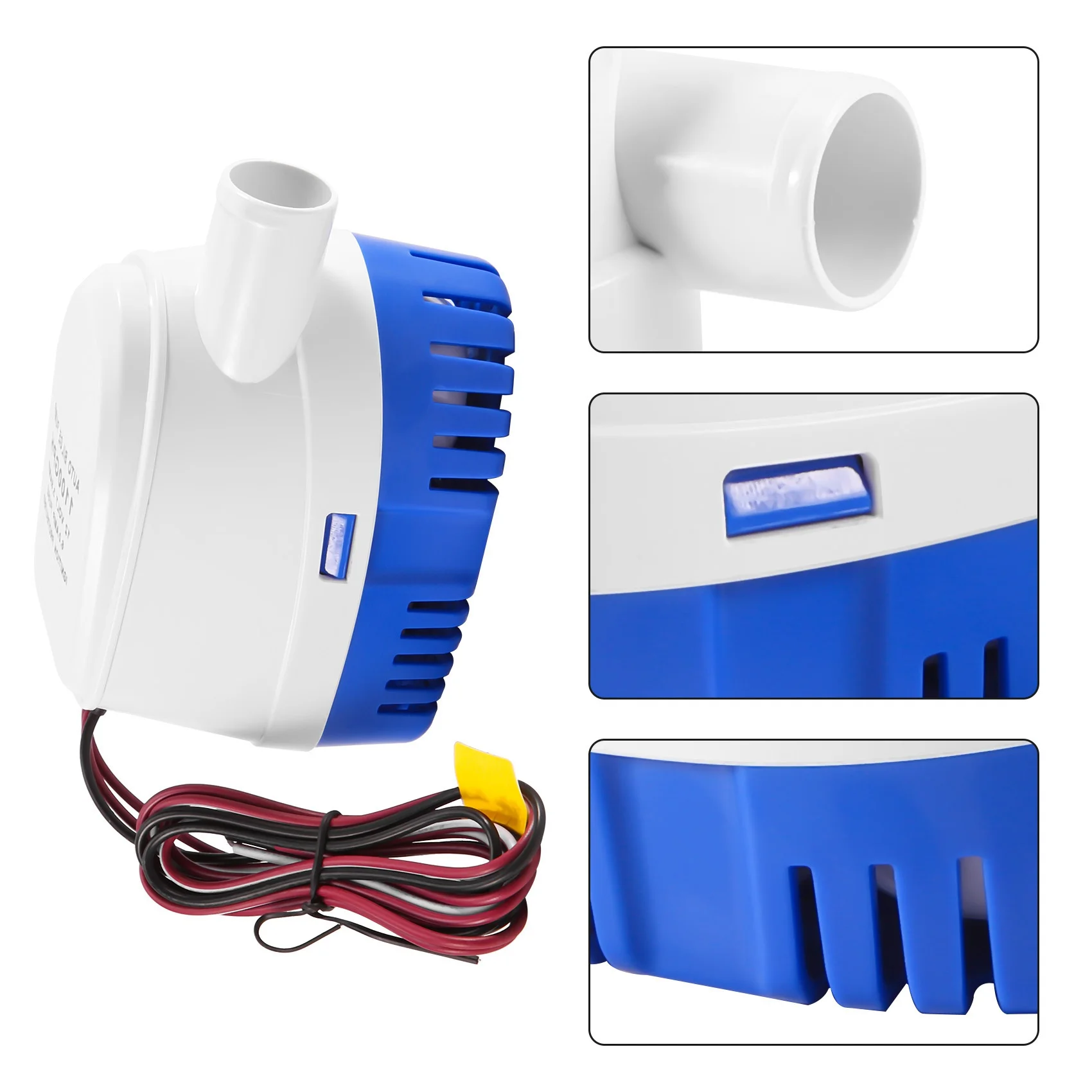 #77H Automatic Submersible Supercharger,Submersible Boat Bilge Water Pump 12V Auto with Float Switch Outlet,White&blue
#77H Automatic Submersible Supercharger,Submersible Boat Bilge Water Pump 12V Auto with Float Switch Outlet,White&blue