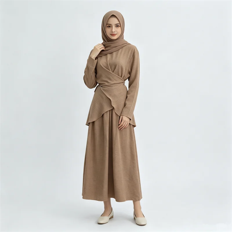 Eid Muslim Set for Women Tops and Skirt 2 Piece Dress Turkey Kaftan Dubai Abaya Islam Clothing Outfits Femme Musulmane Ensembles
Eid Muslim Set for Women Tops and Skirt 2 Piece Dress Turkey Kaftan Dubai Abaya Islam Clothing Outfits Femme Musulmane Ensembles