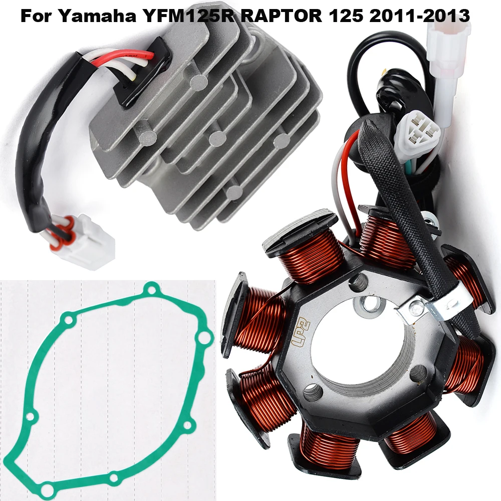 Motorcycle Regulator Rectifier Stator Coil Gasket for Yamaha YFM125R RAPTOR 125 2011 2012 2013 2PA-H1410-00 2PA-82590-00
Motorcycle Regulator Rectifier Stator Coil Gasket for Yamaha YFM125R RAPTOR 125 2011 2012 2013 2PA-H1410-00 2PA-82590-00