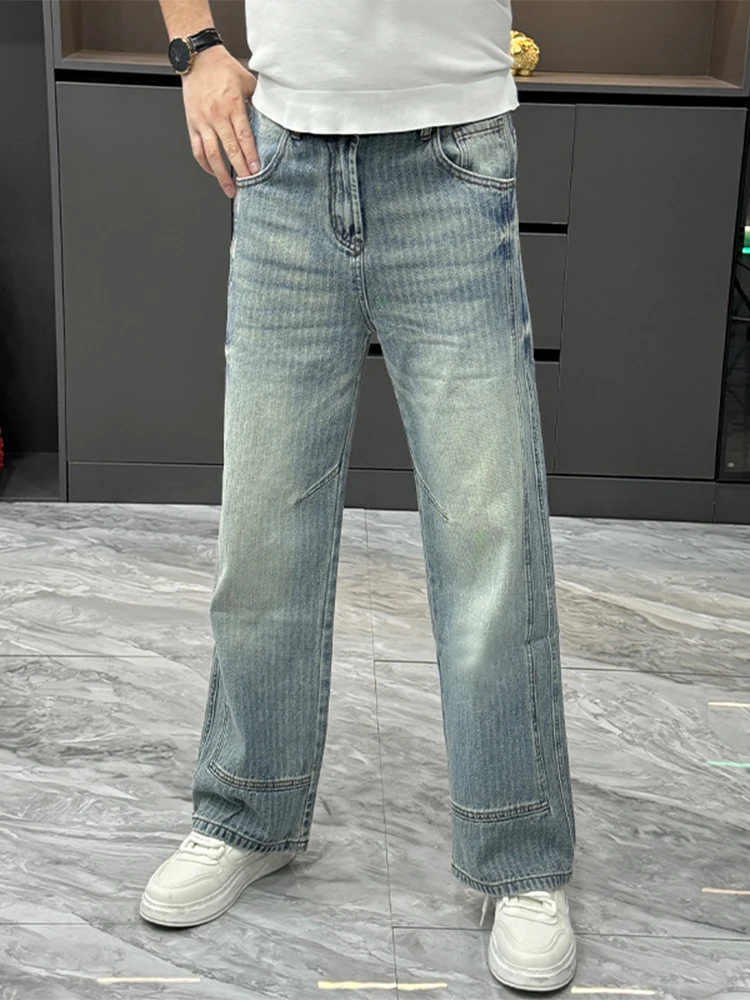 Retro American Denim Jeans Men's Loose Wide Leg Straight Cut Youth Versatile Spring Summer Fashion Casual Classic Fit
Retro American Denim Jeans Men's Loose Wide Leg Straight Cut Youth Versatile Spring Summer Fashion Casual Classic Fit