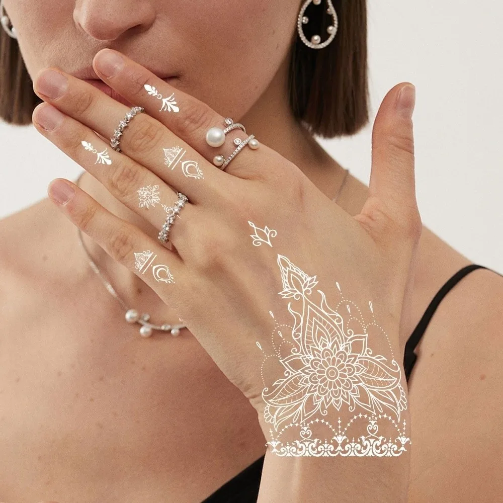 10pcs Waterproof Temporary Tattoo Stickers Butterfly Flower White Tattoo Stickers Moon Long-lasting Body Art Tattoo Women Men
10pcs Waterproof Temporary Tattoo Stickers Butterfly Flower White Tattoo Stickers Moon Long-lasting Body Art Tattoo Women Men