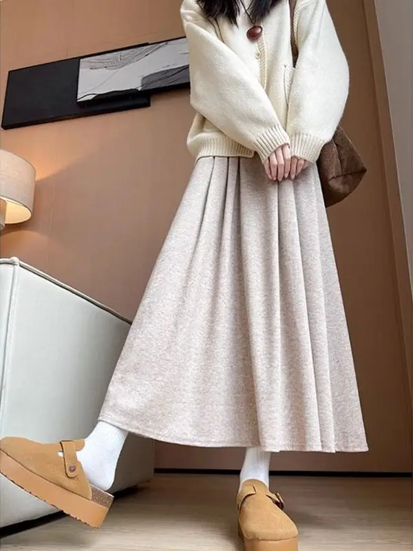 High Waist A-Line Skirt for plus Size Women Super Large 300 Pou High Waist Rice Noodle Skirt Spring Autumn Winter Sli...
High Waist A-Line Skirt for plus Size Women Super Large 300 Pou High Waist Rice Noodle Skirt Spring Autumn Winter Sli...