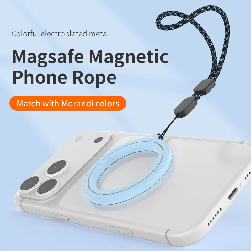 Магнитный держатель для телефона с креплением MagSafe, кольцо-подставка с магнитом и ремешком-брелоком для Phone17, 16, Xiaomi, маленький подвесной держатель
Магнитный держатель для телефона с креплением MagSafe, кольцо-подставка с магнитом и ремешком-брелоком для Phone17, 16, Xiaomi, маленький подвесной держатель