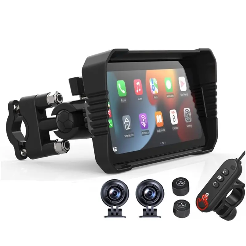 ABUO-6.25" Motorcycle Navigation DVR Carplay Screen With Dual Cameras Drive Recorder, Waterproof Moto Monitor For Motorbike
ABUO-6.25" Motorcycle Navigation DVR Carplay Screen With Dual Cameras Drive Recorder, Waterproof Moto Monitor For Motorbike