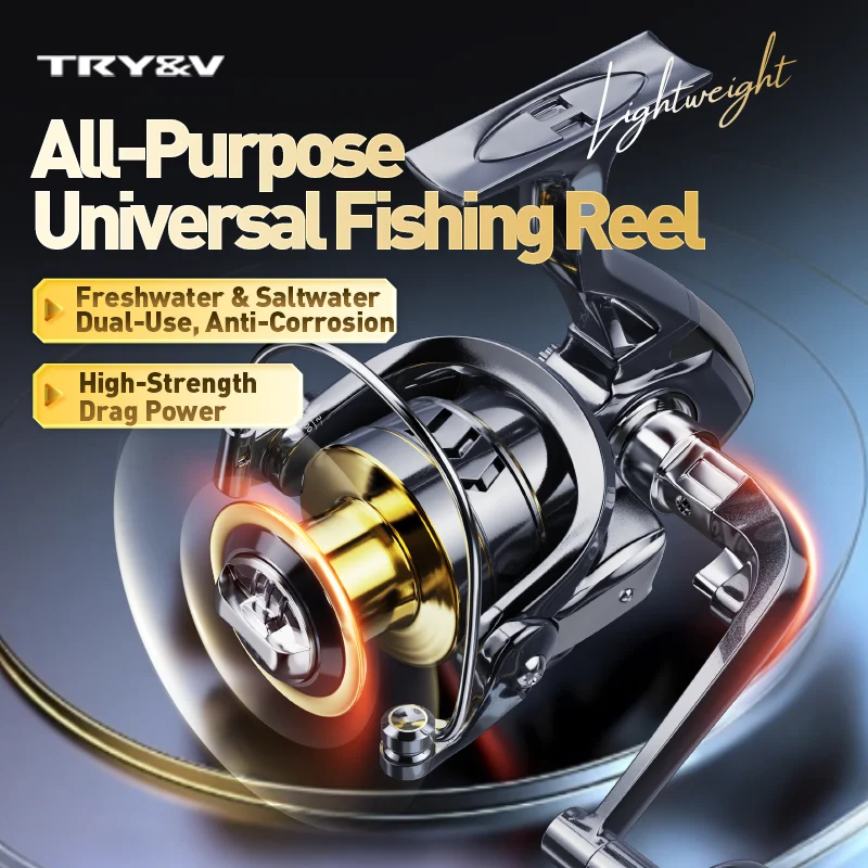TRY&V CW Full Metal Casting Lure Surf Reel 6000 Size High Strength Brass Main Shaft Left Right Interchangeable Spinning Reel
TRY&V CW Full Metal Casting Lure Surf Reel 6000 Size High Strength Brass Main Shaft Left Right Interchangeable Spinning Reel