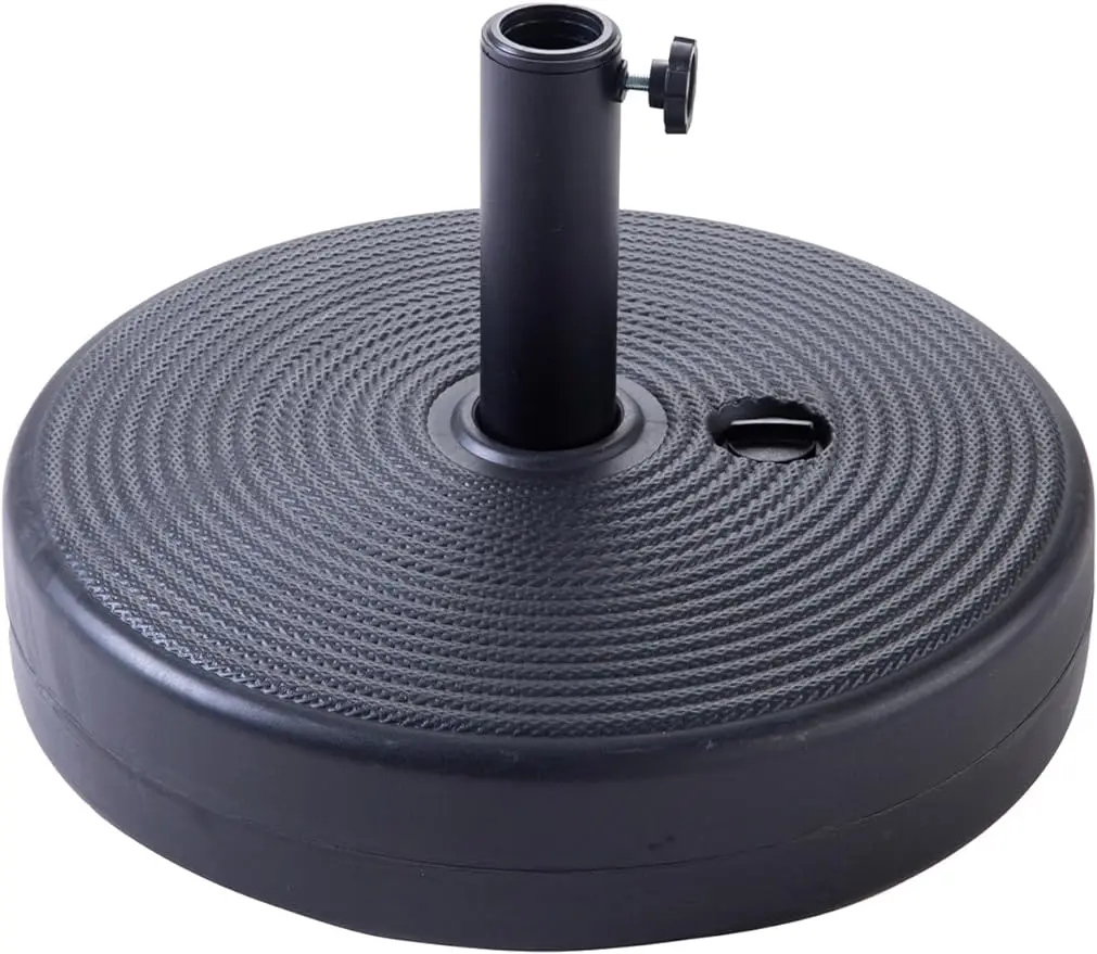 60 lb Heavy Duty Water Fillable Base Stand for Patio Outdoor Table Umbrella Black 17.91 x 17.91 x 12.01 inches
60 lb Heavy Duty Water Fillable Base Stand for Patio Outdoor Table Umbrella Black 17.91 x 17.91 x 12.01 inches