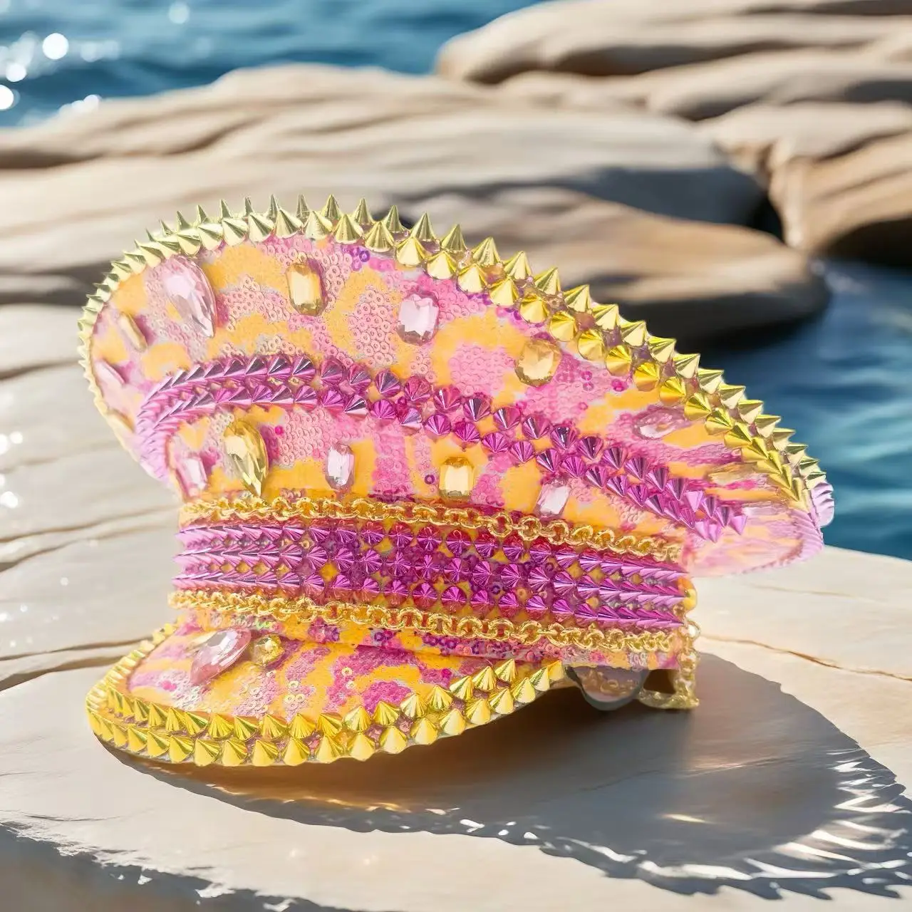 Капитанская шляпа в стиле стимпанк со стразами для фестиваля Burning Man для женщин, винтажные военные аксессуары и кепка для мужчин
Капитанская шляпа в стиле стимпанк со стразами для фестиваля Burning Man для женщин, винтажные военные аксессуары и кепка для мужчин