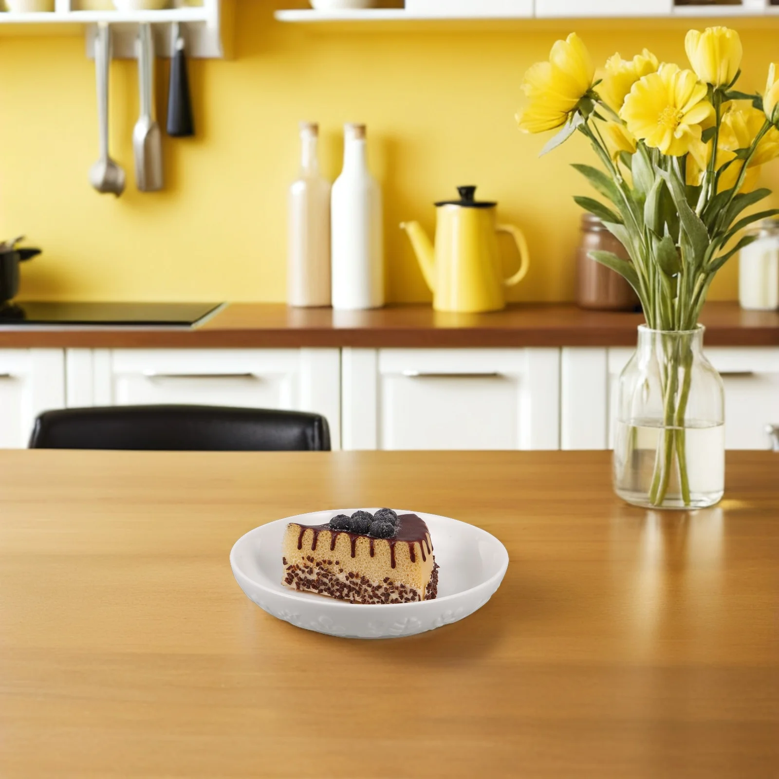 Bunny Plates Ceramic Embossed 7 Inch White Ceramic Plate Decorative Multifunctional Dinnerware White Porcelain Bunny Patterned