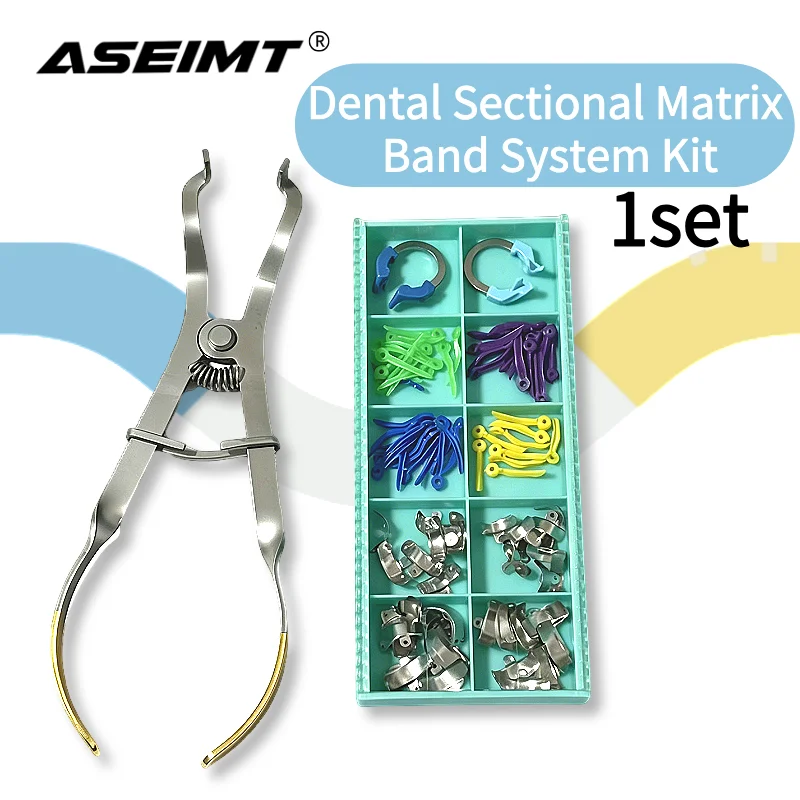 Dental M4 Sectional Matrix System Kit with Ring Forceps, Matrix Clamps & Dental Wedges
Dental M4 Sectional Matrix System Kit with Ring Forceps, Matrix Clamps & Dental Wedges