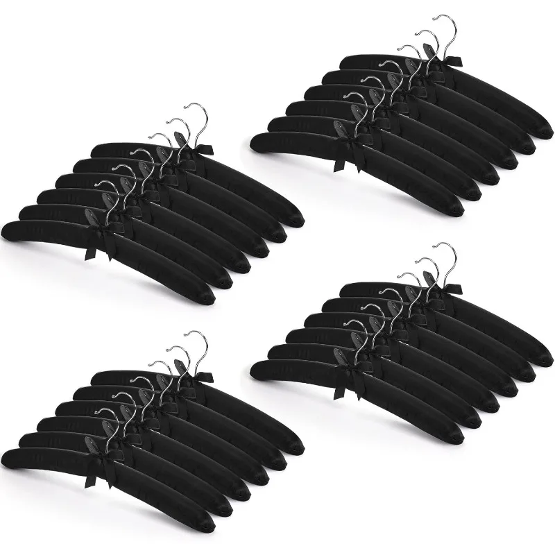 Satin Padded Hanger with 360 Swiveling Hook Sponge Shoulder Pads Hanger for Coat Sweaters Blouse Wedding Dress Women Cloths 1pcs
Satin Padded Hanger with 360 Swiveling Hook Sponge Shoulder Pads Hanger for Coat Sweaters Blouse Wedding Dress Women Cloths 1pcs